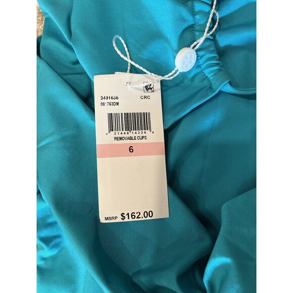 Trina Turk womens One Piece Swimsuit size 6 Ceramic Monaco Plunge High Leg $162 - Picture 10 of 11